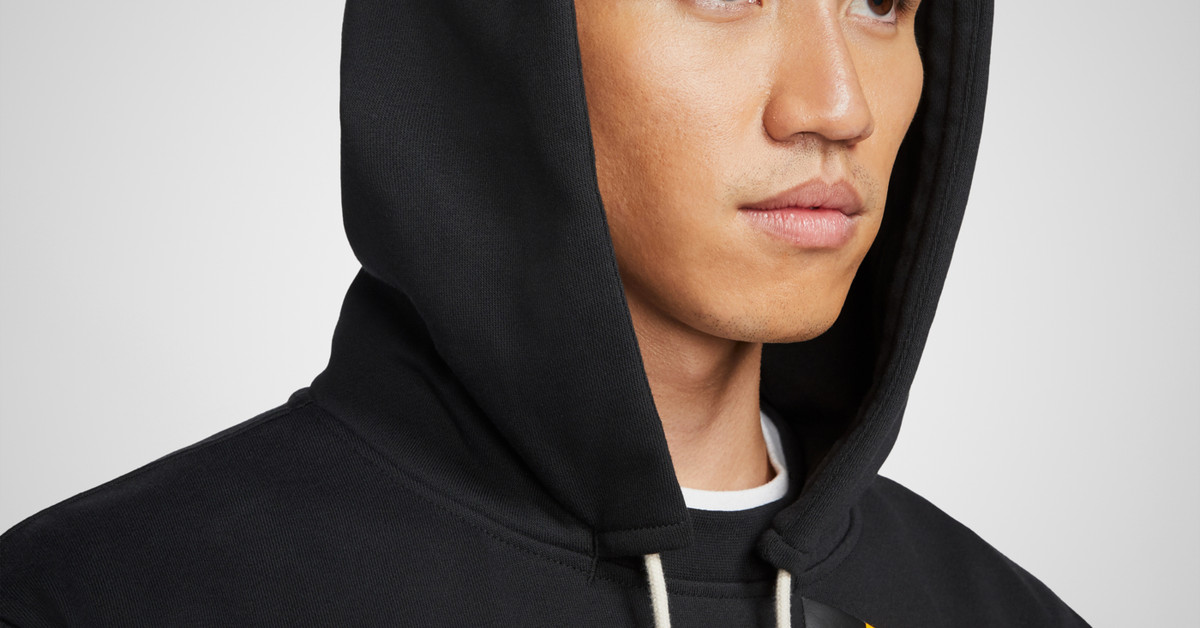 black basketball hoodie